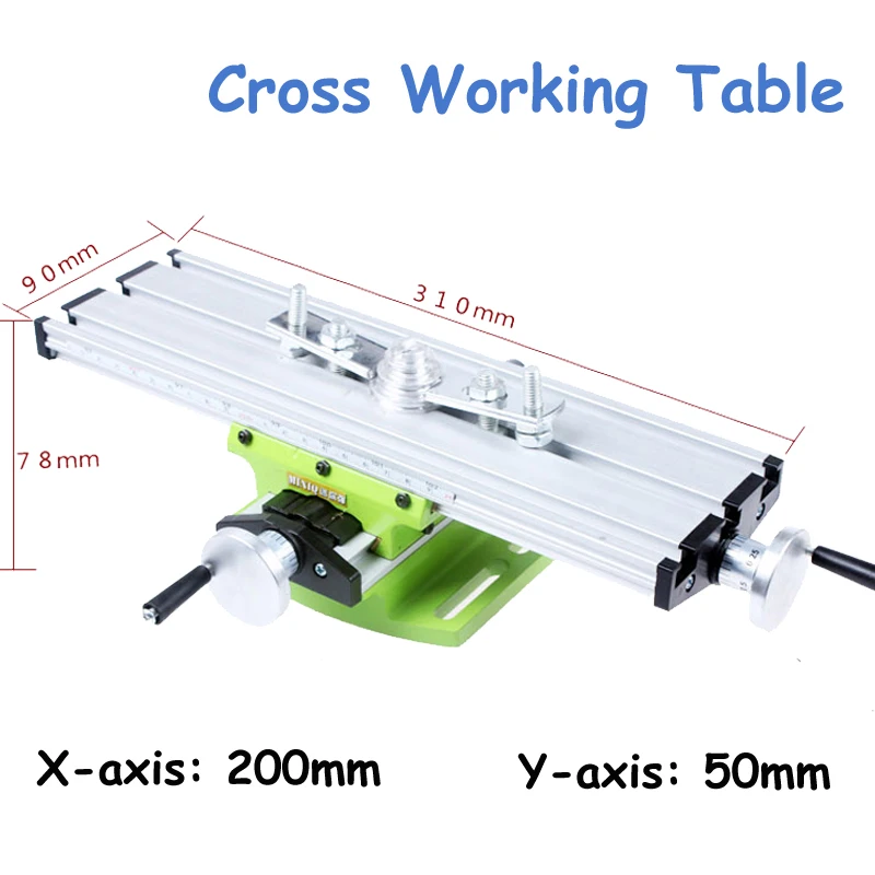 Multi-Functional Cross Working Table Mini Sliding Table Support for Drilling Milling Machine Bench Drill Stent Tools BG6300