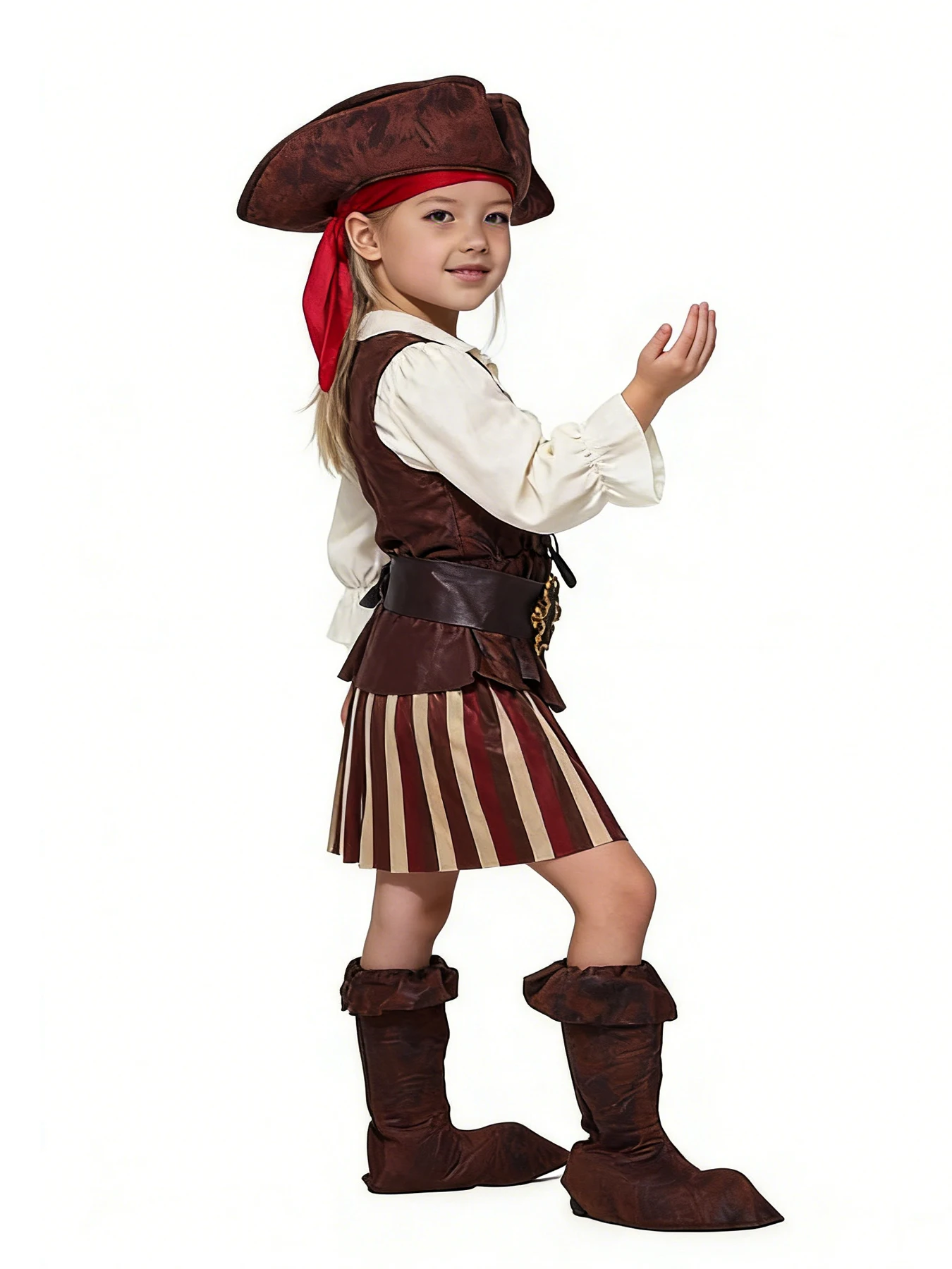 pirate theme party dress Set Medieval Renaissance Dress Hat Waist Belt with Accessories Pirate Fancy Dress Women's Pirate Halloween Carnival Masquerade Renaissance Fair Retro Theme Party Adults' Dress Belt Hat 2026