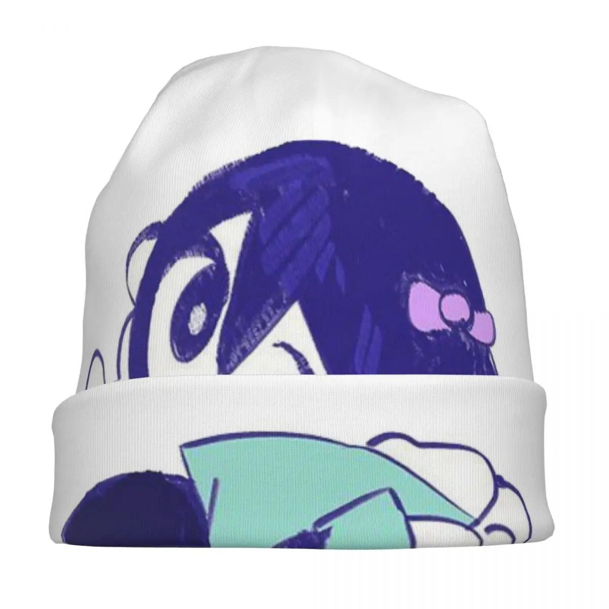 Omori Anime Video Game قبعة محبوكة دافئة قبعة بونيه عصرية للخريف والشتاء قبعات بيني خارجية للجنسين والكبار