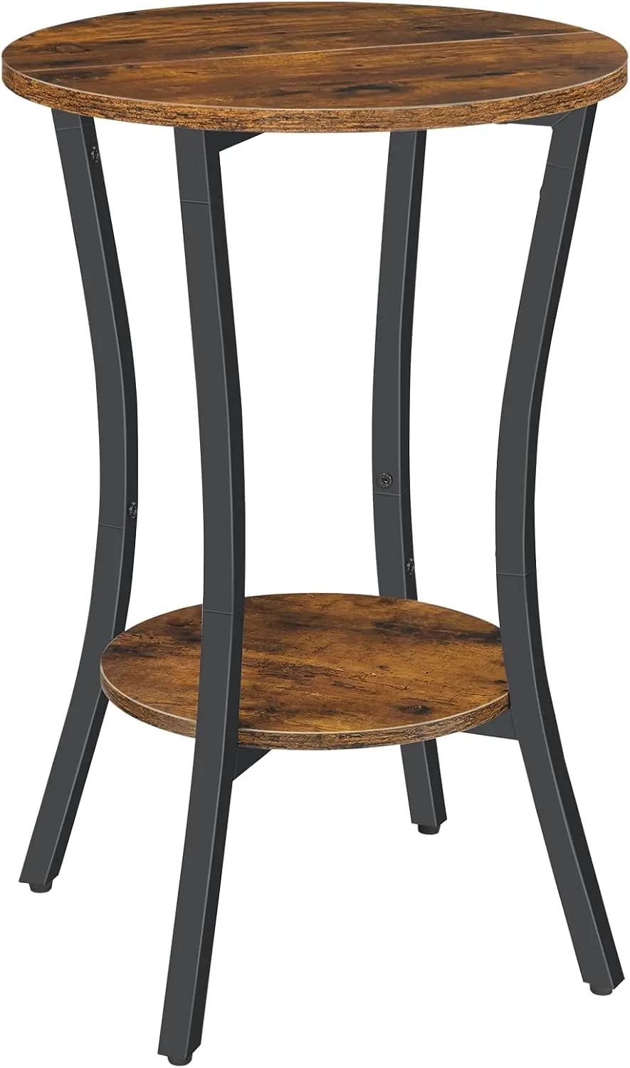 

Round Side Table 15.7", 2-Tier Sofa End Table, Small Storage Nightstand, for Small Spaces, Living Room Bedroom Accent Table,