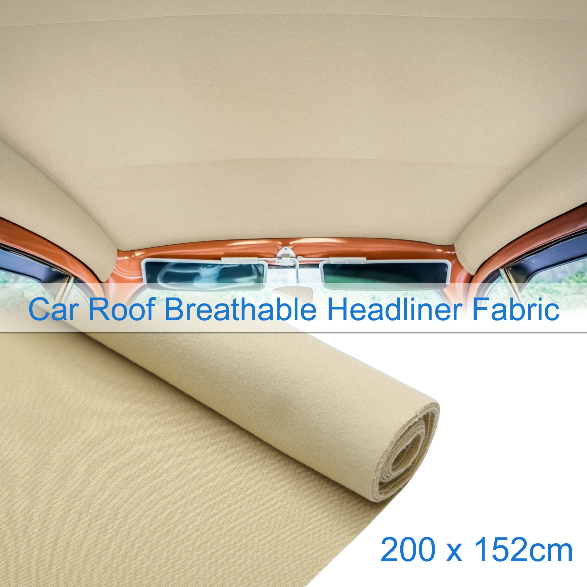 

Uxcell Headliner Fabric Interior Trim DIY Roof Repair Replacement for Car Truck RV SUV Automotive Breathable Mesh Fabric Beige