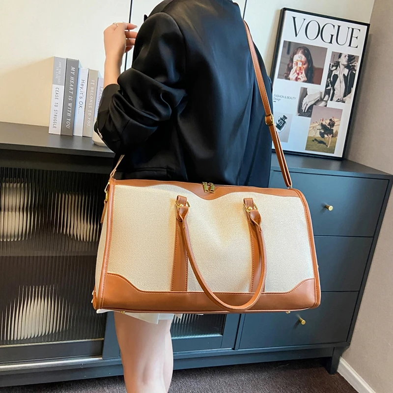 

Однотонная модная оксфордская дорожная сумка из искусственной кожи с нитью для ногтей, большая вместительная практичная сумка, лидер продаж, сумки для женщин Bolsas Femininas