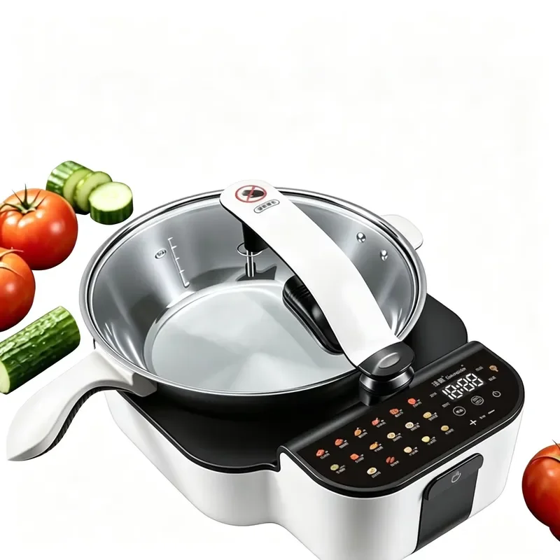 Smart Automatic Cooking Machine with Non Stick Frying Pan Intelligent Heated Mixer for Home Kitchen Appliance 2026 New