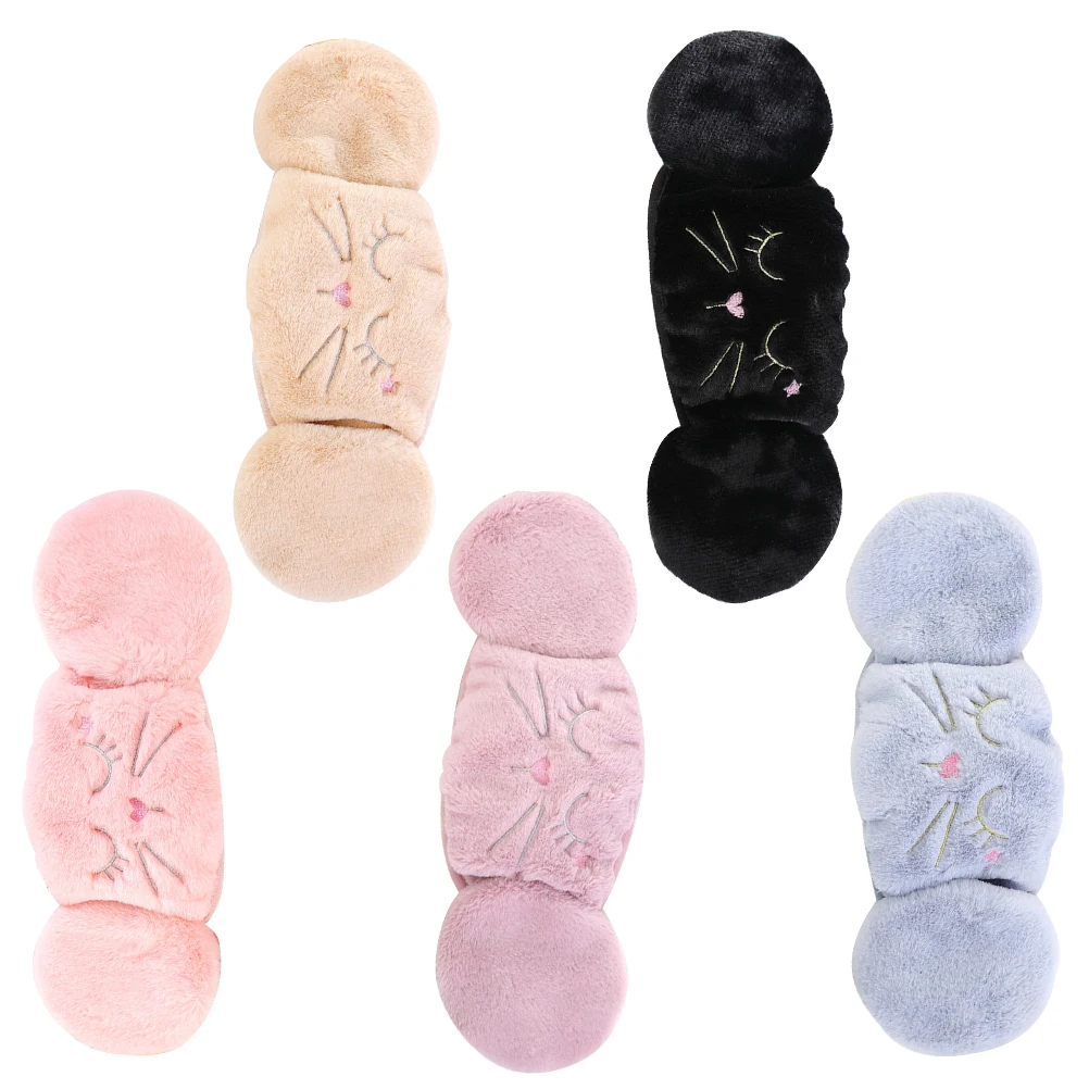 

5Pcs Perfect Fit Women Rabbit Fur Winter Thicken Mask Cycling Half Face Earmuffs For Cold Weather