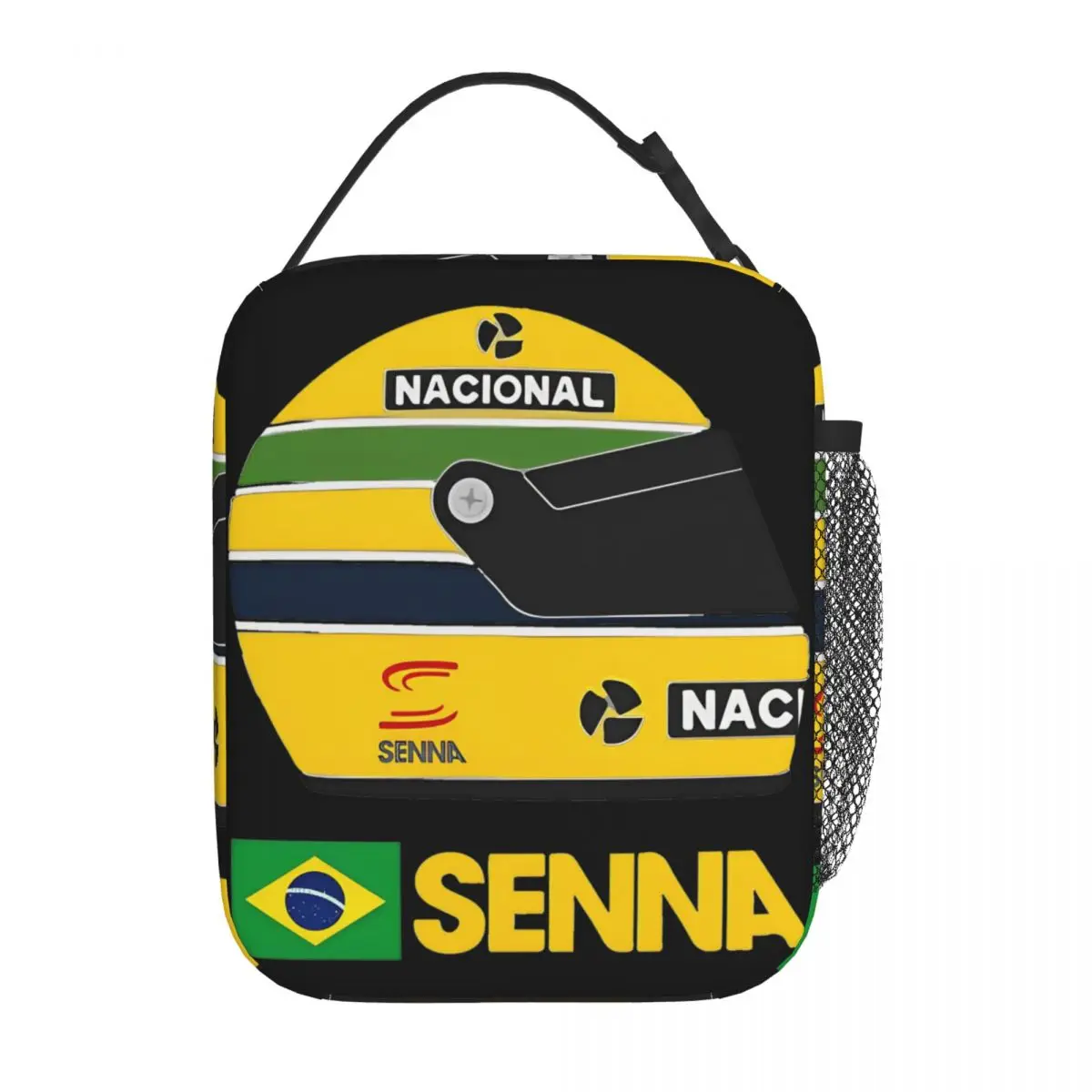 Bolsas de almuerzo aislantes Ayrton Senna Racing Cars Merch, contenedor de almuerzo, enfriador térmico de moda, fiambrera para el trabajo