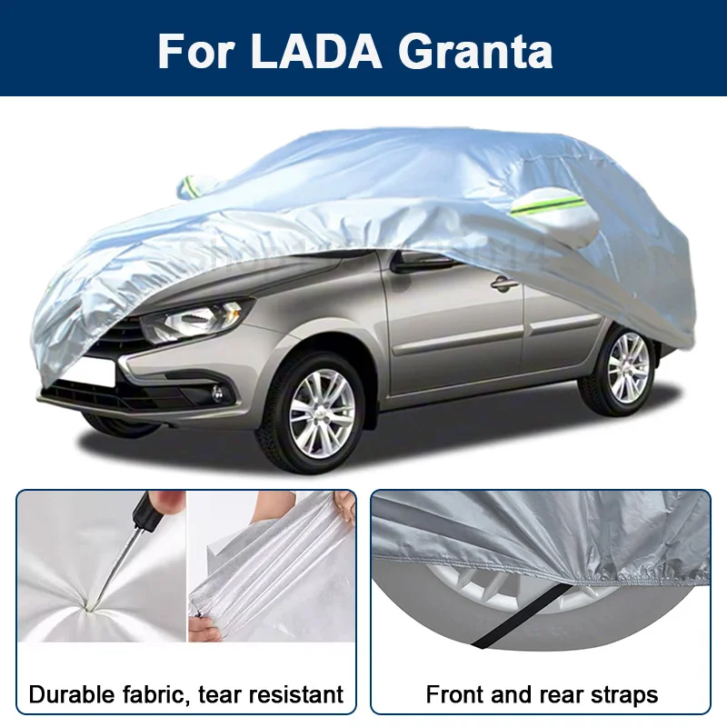 

Outdoor Full Car Cover For LADA Granta with Reflective Strips Waterproof Snowproof Dustproof UV Protection Auto Accessories