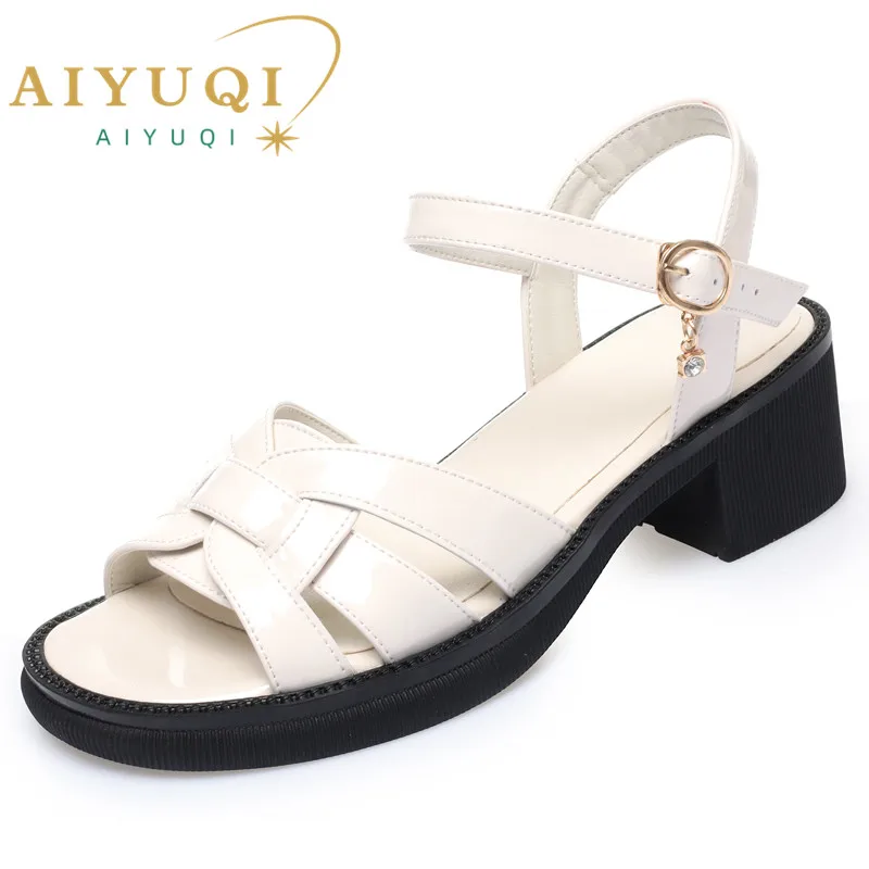 AIYUQI Women Sandals Rome 2024 Summer New Genuine Leather Women  Shoes Sandals Non-slip Fashion Sandals Ladies Footwear