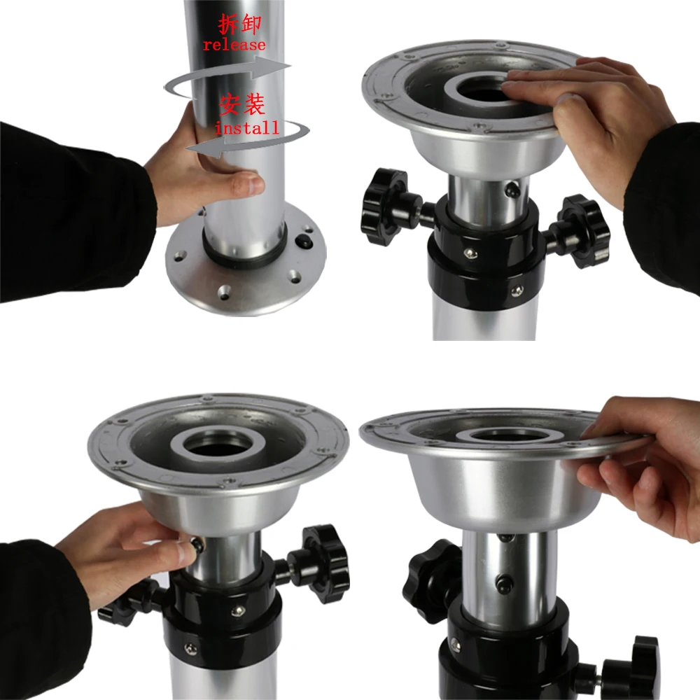 RV Table Pedestal, Perfect for Mobile Living, Compact Design with Adjustable Height and Secure Support for Easy Setup