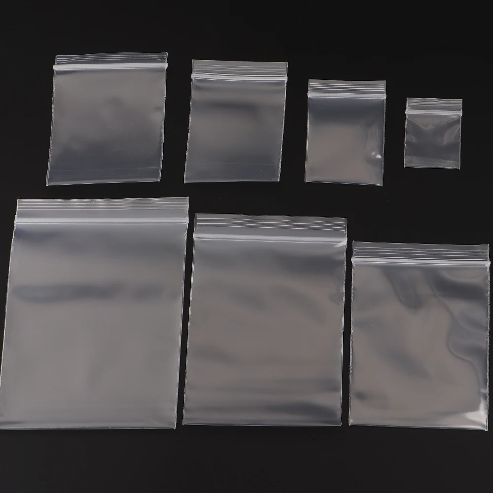 30-100 Stück Mini-Zip-Lock-Beutel Kunststoff-Verpackungsbeutel Kleine Plastik-Reißverschlussbeutel Transparente Zip-Lock-Pillenverpackungsbeutel Großhandel – Detail 1