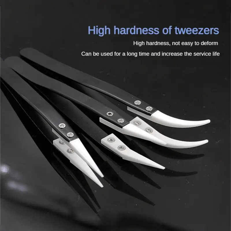 Ceramic Tweezers Cozy High Temperature Resistance Preservative Insulation Exquisite Pointed Tip Repair Tool Tweezers Detailed