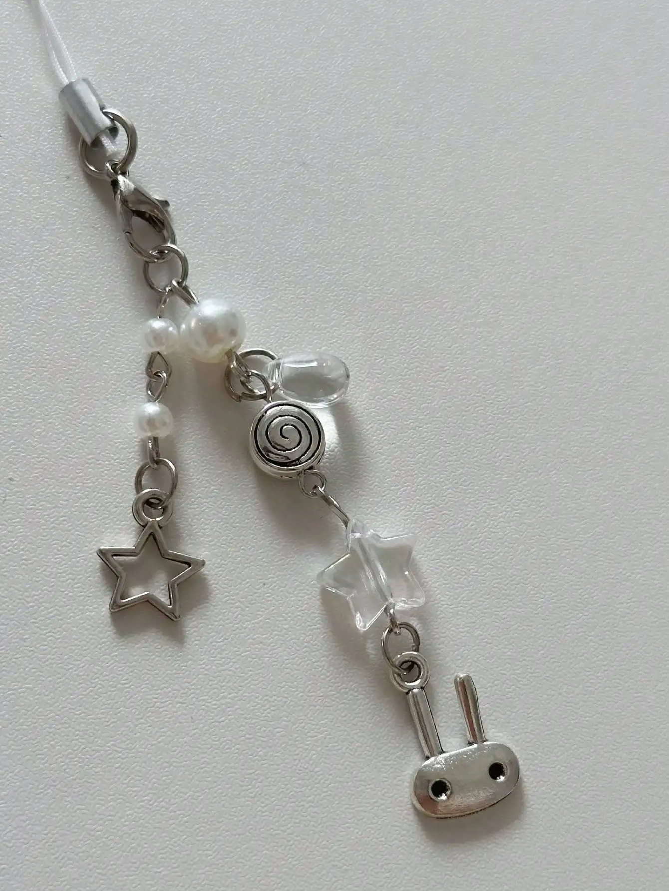 

Cute Rabbit Star Beaded Phone Charm Chain