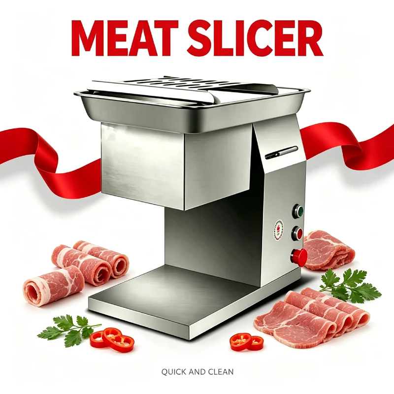 Multifunctional Electric Stainless Steel Meat Cutting Machine Commercial Pork Beef Mutton Meat Slicer Shredded Minced Machine