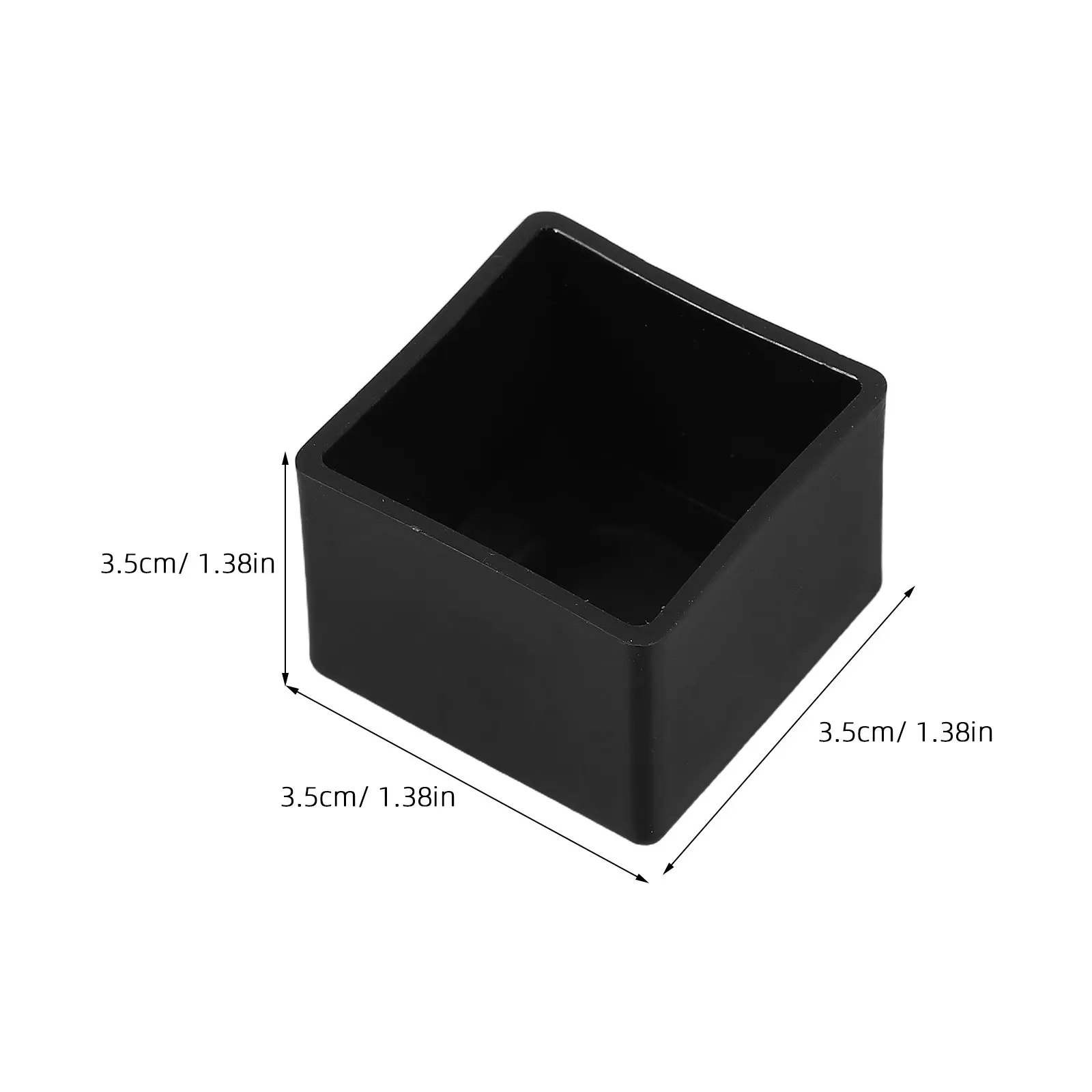 50Pcs Square Tube End Cap Sleeve Black Reusable Pipe Protector Cover for Factory Equipment Warehouse Rack Transport - view 6