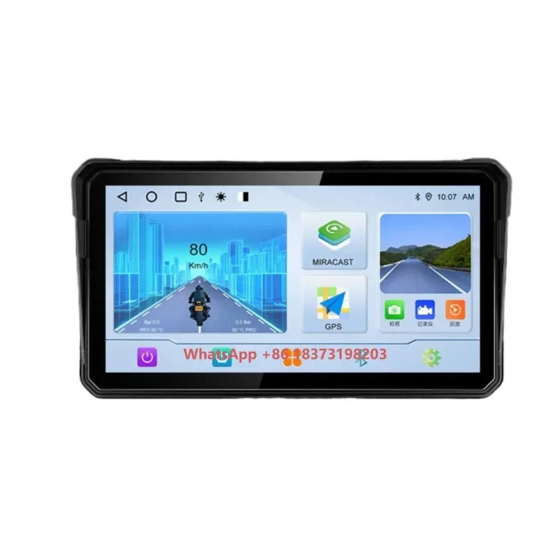 Motorcycle Driving Recorder Built-In Amap Google Maps Navigation Carplay Hicar 4G Remote Monitoring Tire Dashboard 1 Year