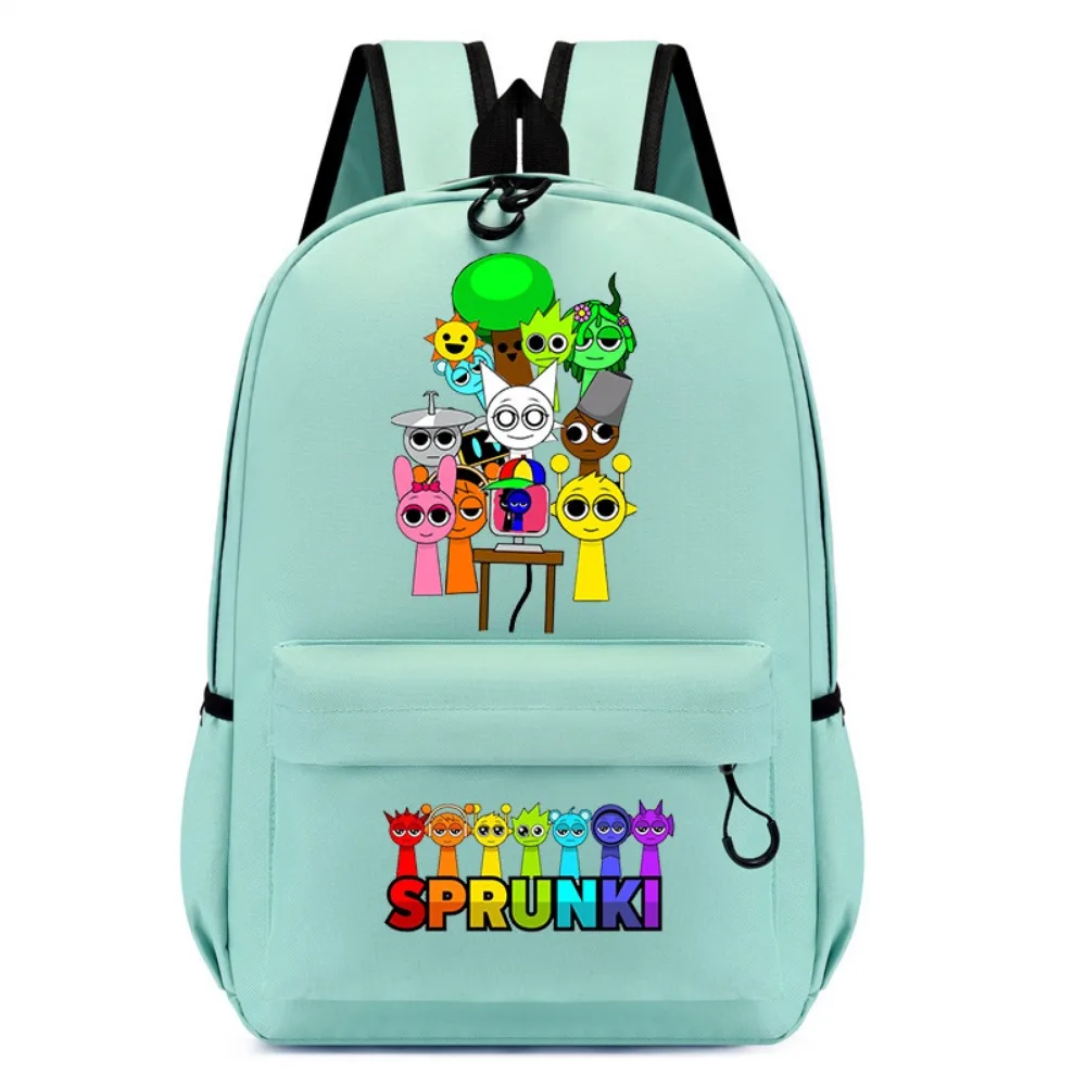 New Sprunki Fashion High Capacity Waterproof College Backpack Trendy Cartoon Laptop School Bags Cute Girl Travel Book Bag Cool