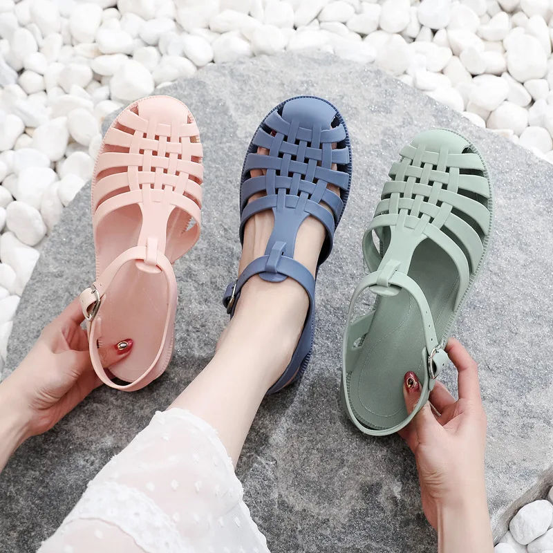 Summer Women Rubber Shoes Hollow Shoes Classic Sandal Many Colors Breathable Beach Shoes