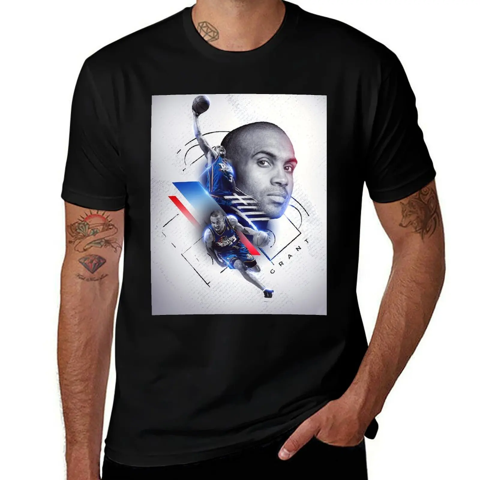 Camiseta de baloncesto Grant Hill 33, regalos para novio, camiseta para hombre, camiseta animal prinfor para niños, Camiseta de algodón de secado rápido para hombres