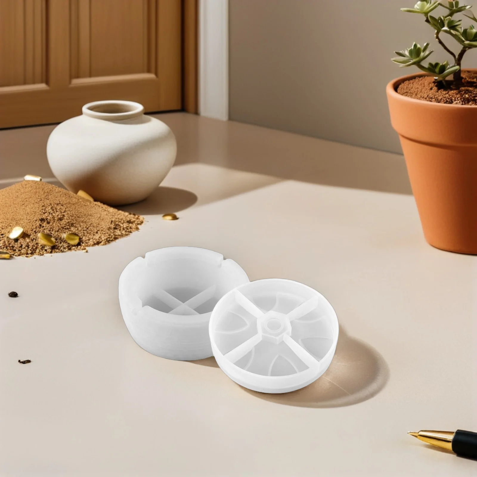 

Silicone Ashtray Mold for DIY Epoxy Craft Making Creative Resin Mould Unique Home Bar Decor Tool Drop Casting Kit