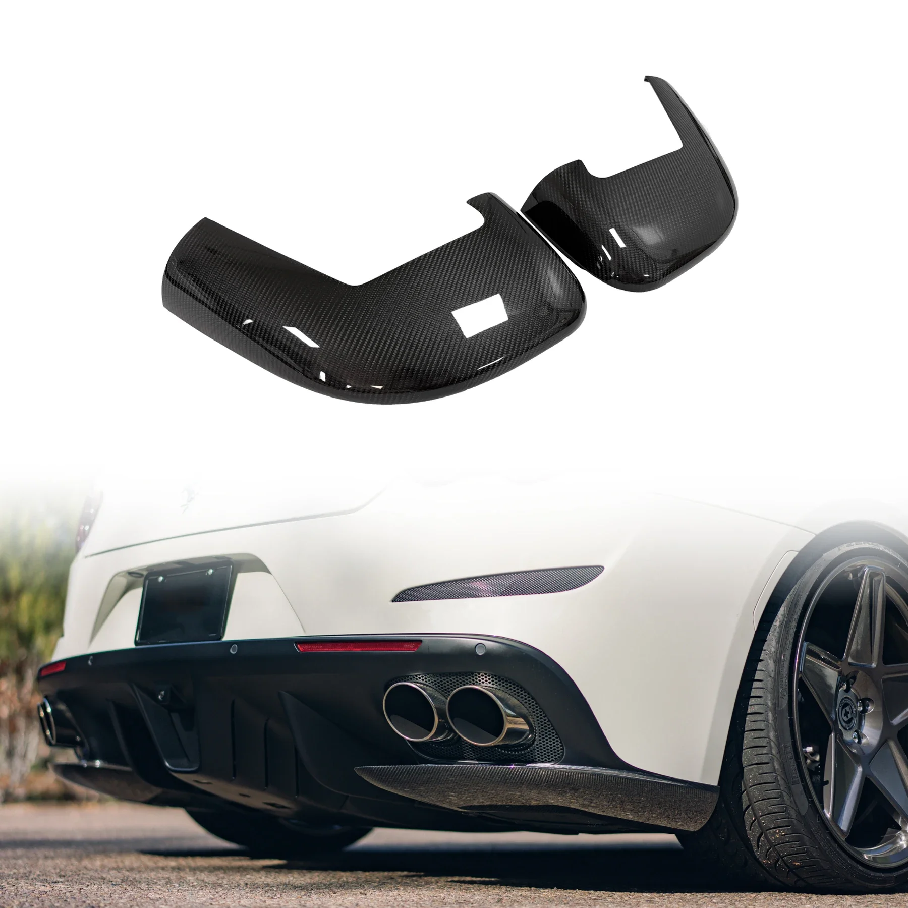 GTC4 N Style Auto Parts Dry Carbon Fiber Car Parts Body Kit Car Automotive Accessories Rear Lip Spoiler forFerrari GTC4