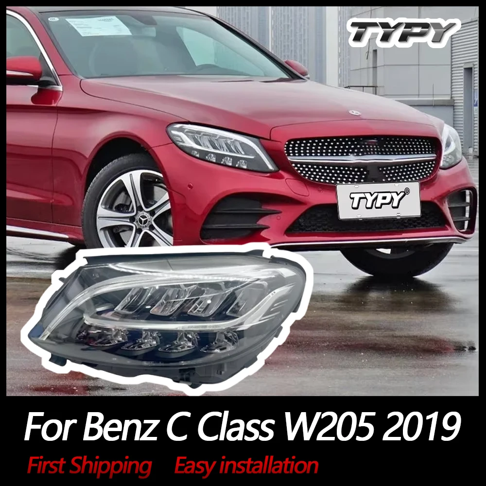 

TYPY New LED Headlight Upgrade Modified Full Head Lamp For Benz C Class W205 2019 Turn Signals Daytime Running Lights