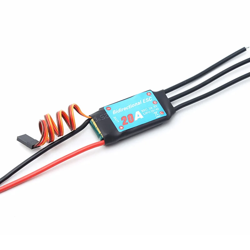 Bidireccional sin escobillas ESC 20A 30A 40A 50A 60A ESC sin escobillas para RC barco Rc coche hélice subacuática neumática