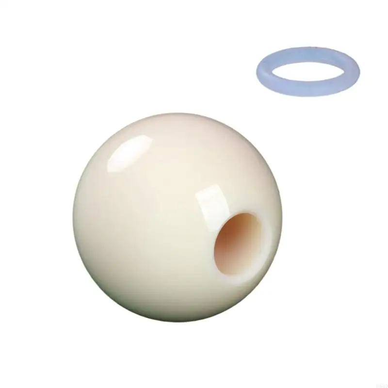 Portable Billiards Cue Ball with Hole Snooker Training Ball Perforated Billiard Strokes Exerciser Aiming Helper 