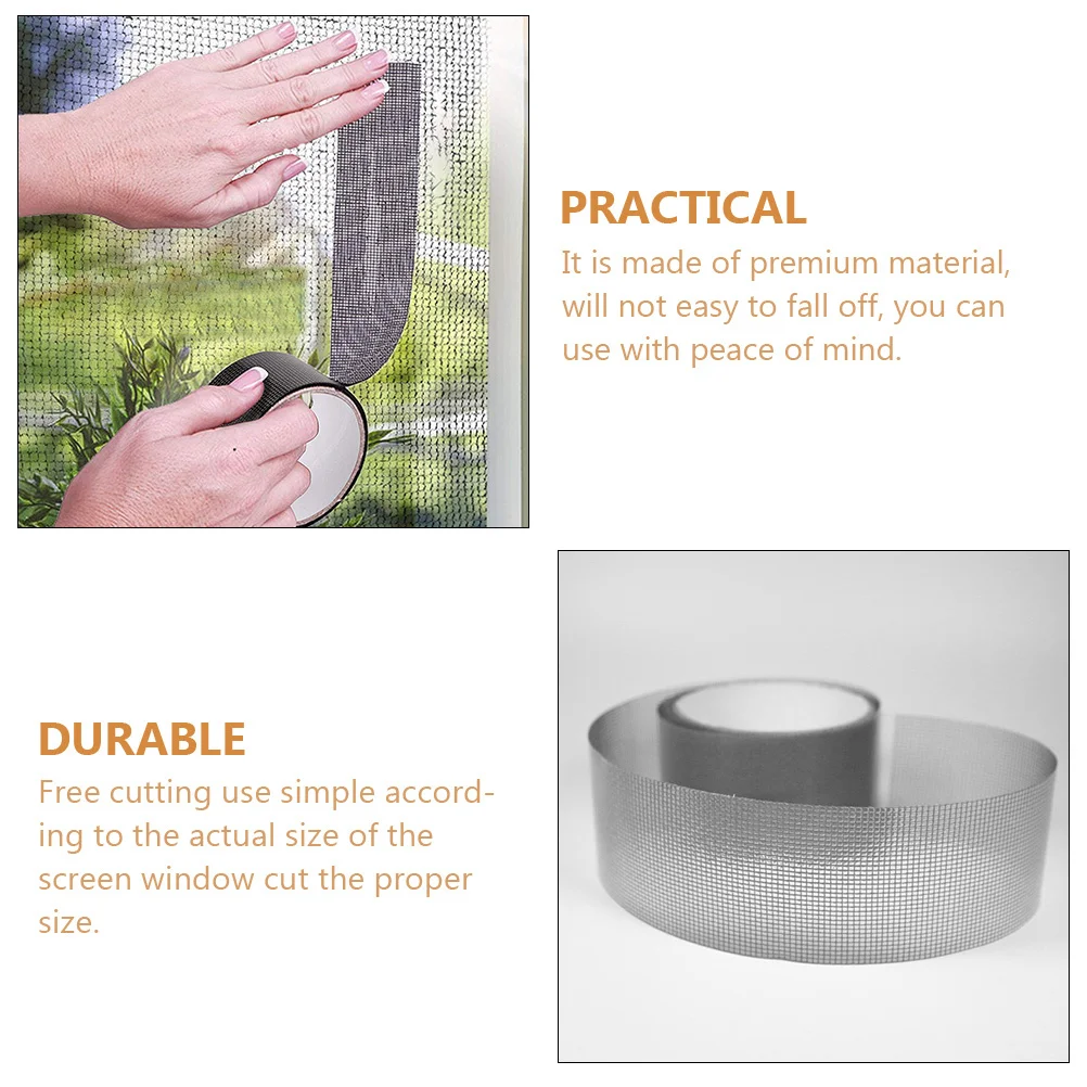 

1 Roll Screen Repair Tape Premium Self-Adhesive for Window Screen Mesh Door Window Fix Patch Net Mesh Repair Tape