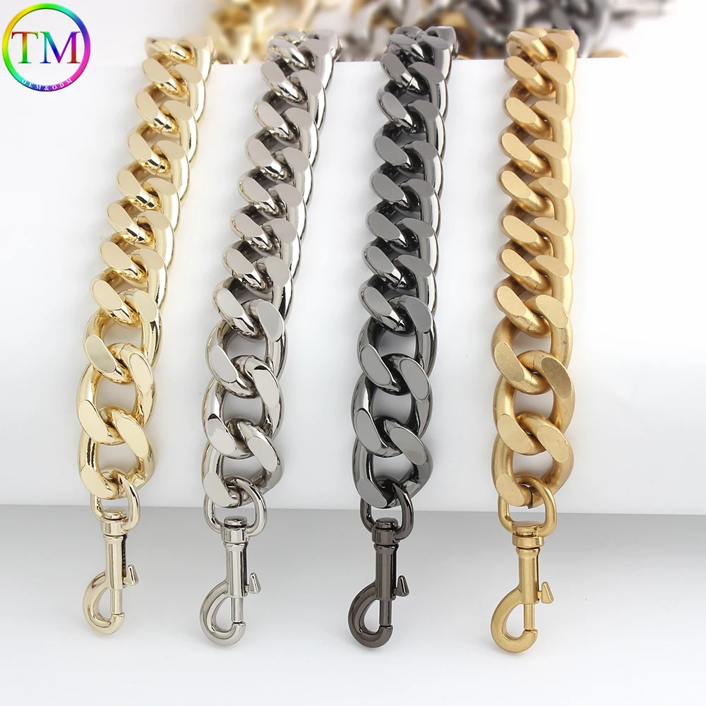 1-4PCS 30-45-60-100cm 25mm Metal Aluminum Thick Bag Chains For Chain Charm Shoulder Bags Wallet Handle Handbag Strap Accessories