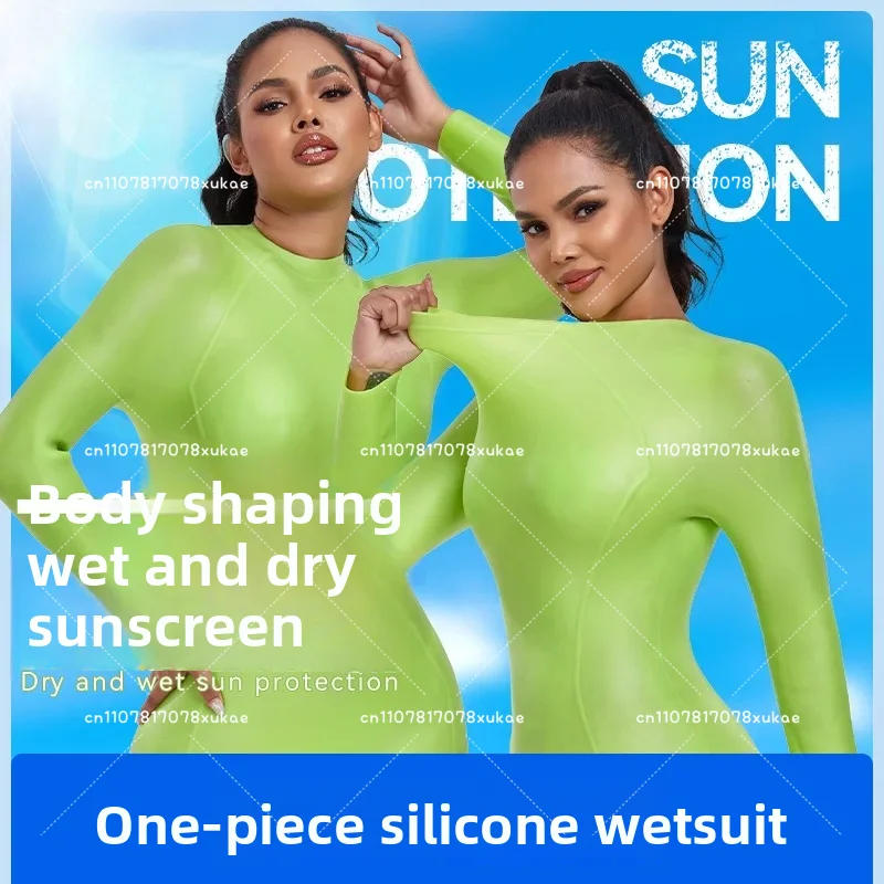 New Women Silicone Thermal Wetsuit Full Body Snorkeling Surfing Suit Jellyfish Protection