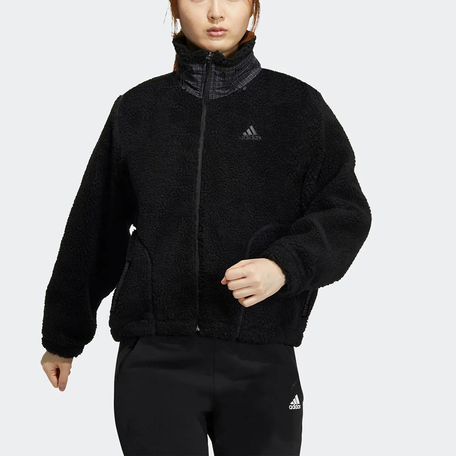 Adidas genuine new women's imitation lamb wool jacket jacket HM7096