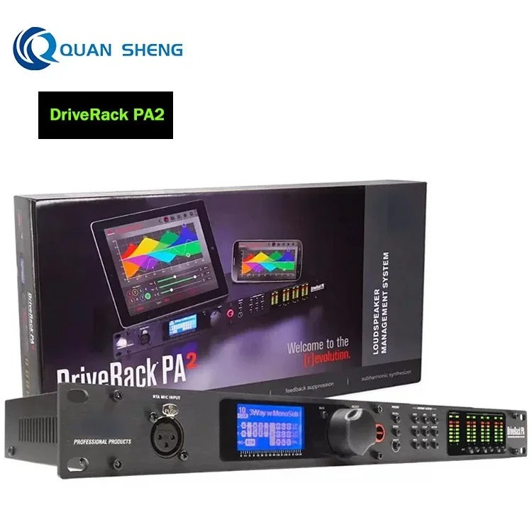 DriveRack PA2 2 Input 6 Output DSP Digital Audio Processor for Professional Stage Sound Equipment