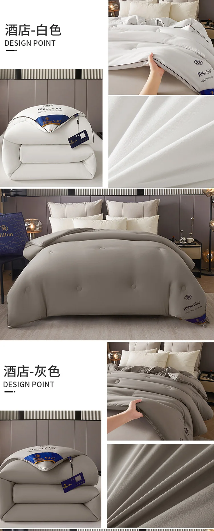Hotel Style Comforter Queen King Lightweight Fluffy Comfortable and Breathable Soft Winter Quilt Very Warm 220x240 Quilts Blanke