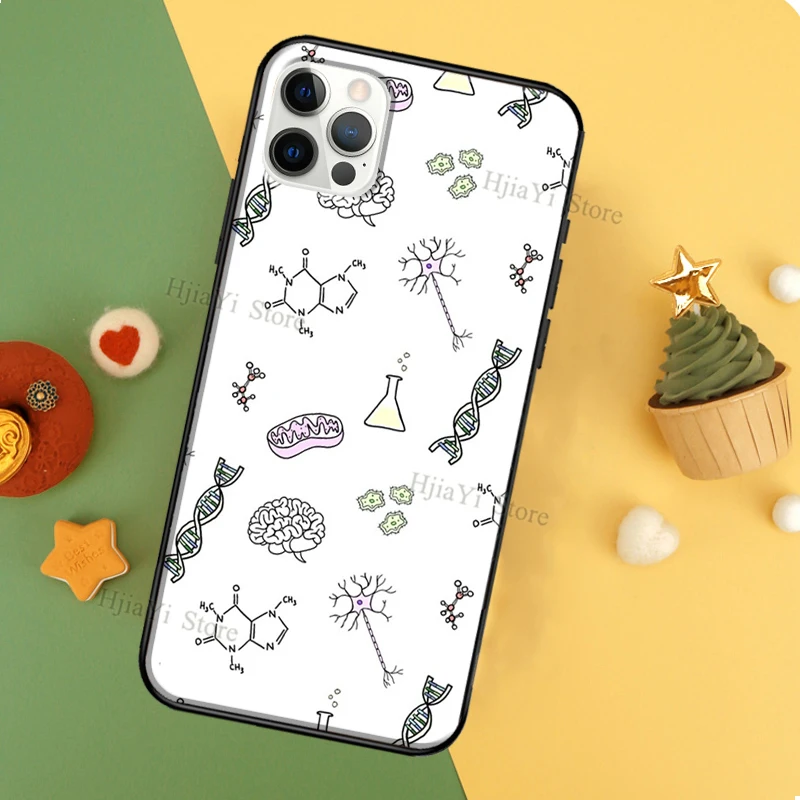 Retro DNA Science Illustration Soft Cover For Apple iPhone 11 14 12 Pro Max 13 mini SE 2020 X XR XS Max 7 8 Plus Phone Case