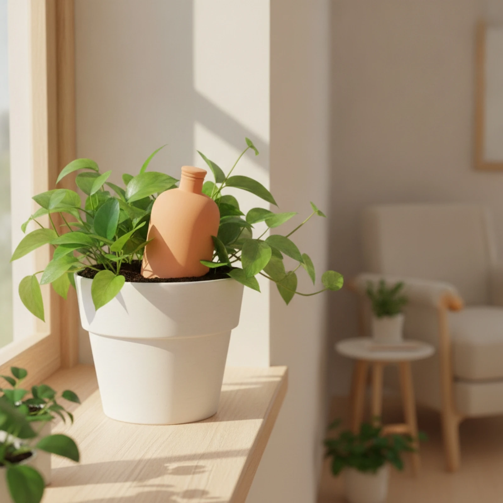Terracotta Ceramic Self Wateri - Gardening Tools And Accessories 评论和价格