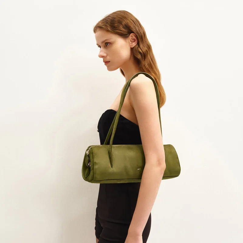 

JW Pei Baguette Bag, Retro, Niche, French Style, Shoulder Bag, Suede, Underarm, Sausage Bag, Women's