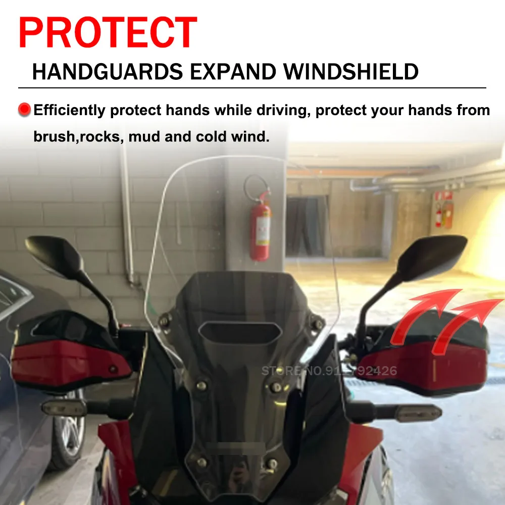 Motorcycle Handguard Extensions Handshield Expand Windshield Handle Protective For Honda CRF1100L Africa Twin ADV Sports ES 2022