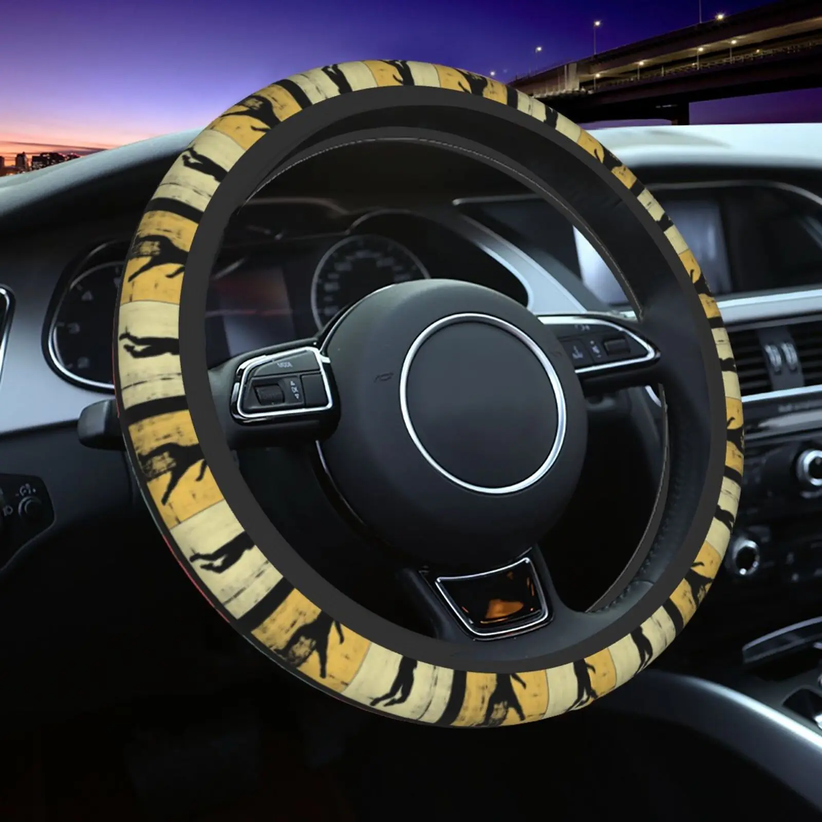 I Like Playing Badminton Patterning Steering Wheel Cover Neoprene Universal 15 Inches Car Steering Wheel Protector for Women Men
