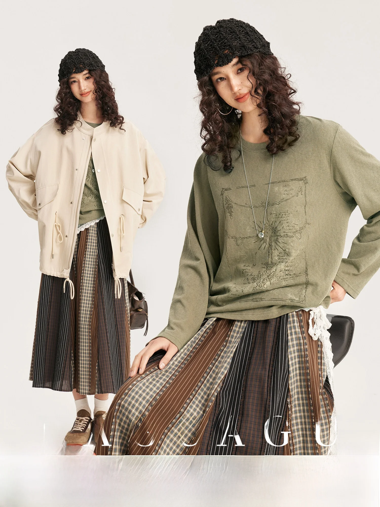 

Хлопковая футболка с длинным рукавом и микро-бахромой в стиле Баха, с уличным принтом, свободного кроя, весенняя новинка, простой дизайн, женский топ