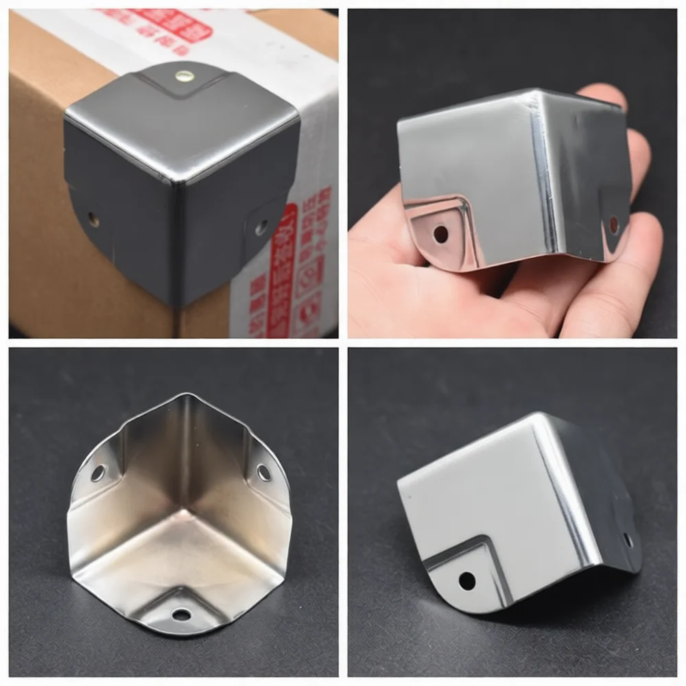 Metal Corner Guard For Wooden Box Case Furniture Edge Protector 90 Degree Angle Joint Support Reinforced Hardware Tool