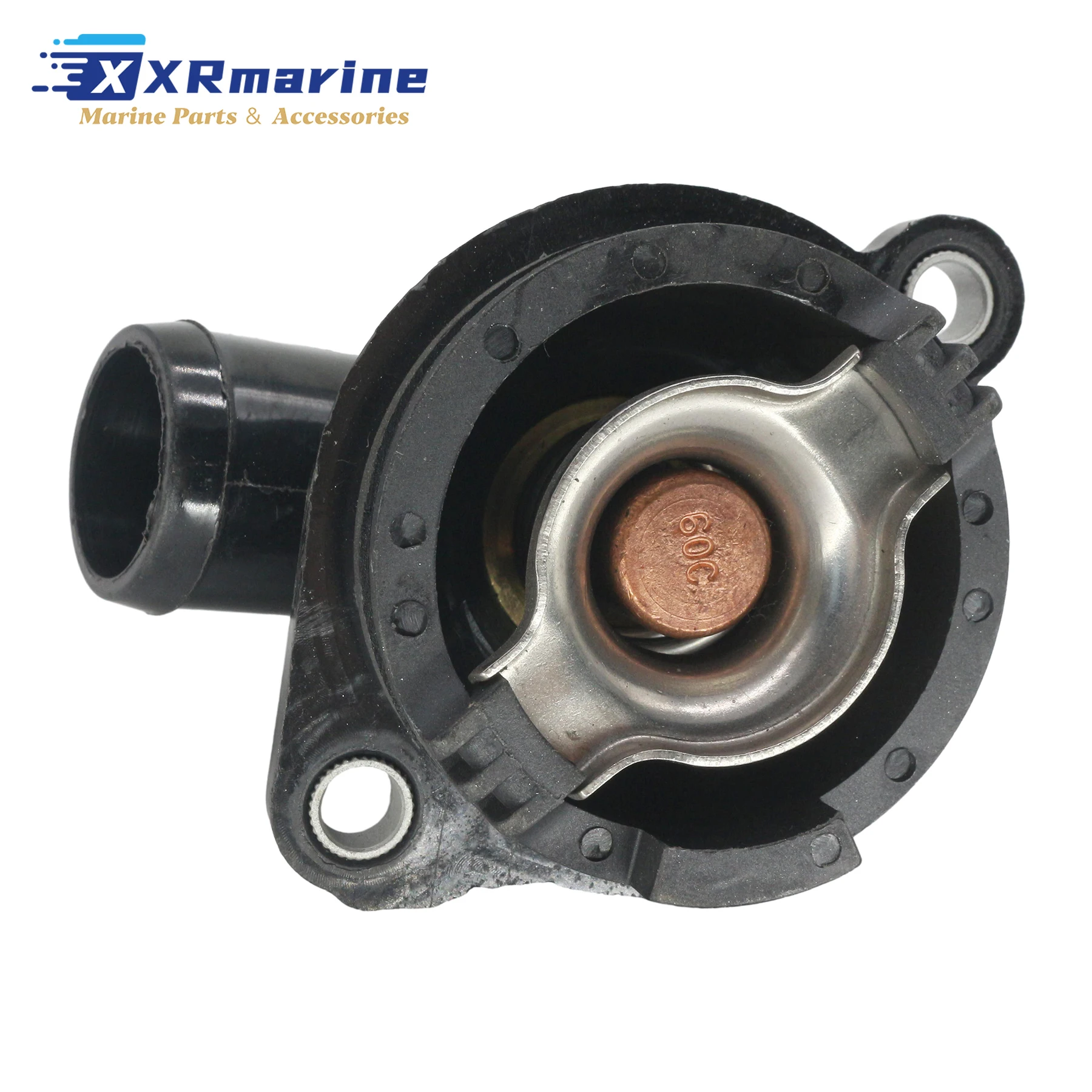 Outboard Thermostat Housing Assy Compatible with Mercury V6 V8 4-Stroke 175 200 225 250 300 HP Motors Cooling System 8M0162139