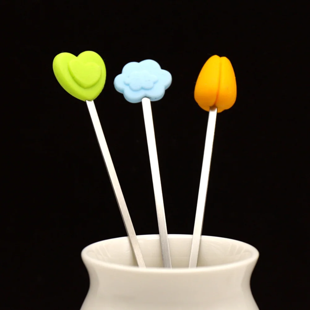 

2pcs Milk Powder Stirring Stick Portable Compact Heatproof Creative Mixing Bar For Kids Small Size Stirring Rod