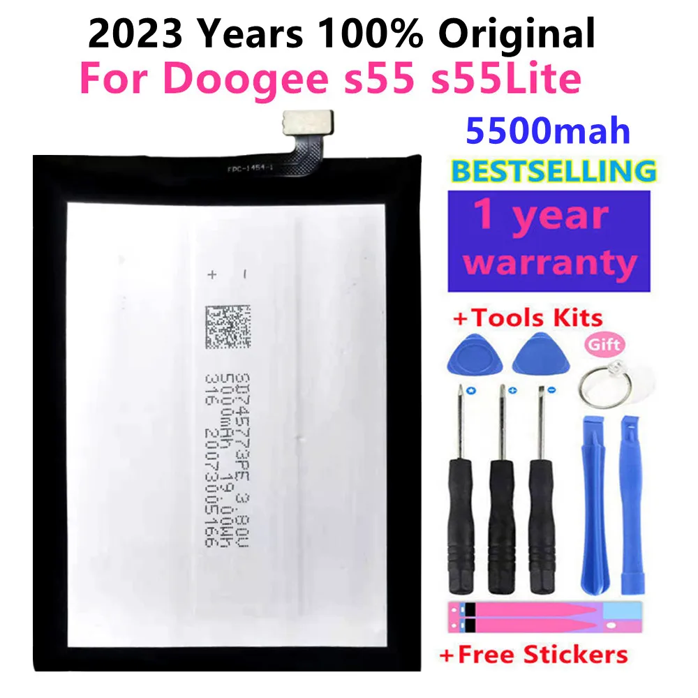 3.8V BAT18735500 battery 5500mah For Doogee s55 s55Lite Cellphone Batteries Doogee s55 battery +Tracking + Tools