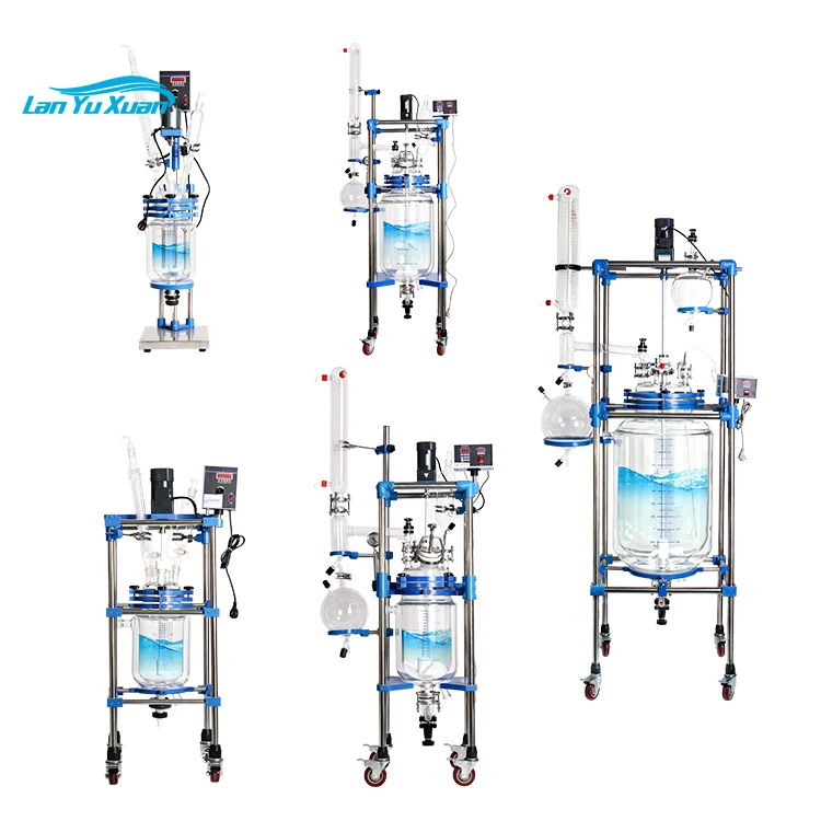 

Multifunctional Chemical Lab mini 2L Double-Layer Jacketed Glass Reactor Reaction Kettle Price