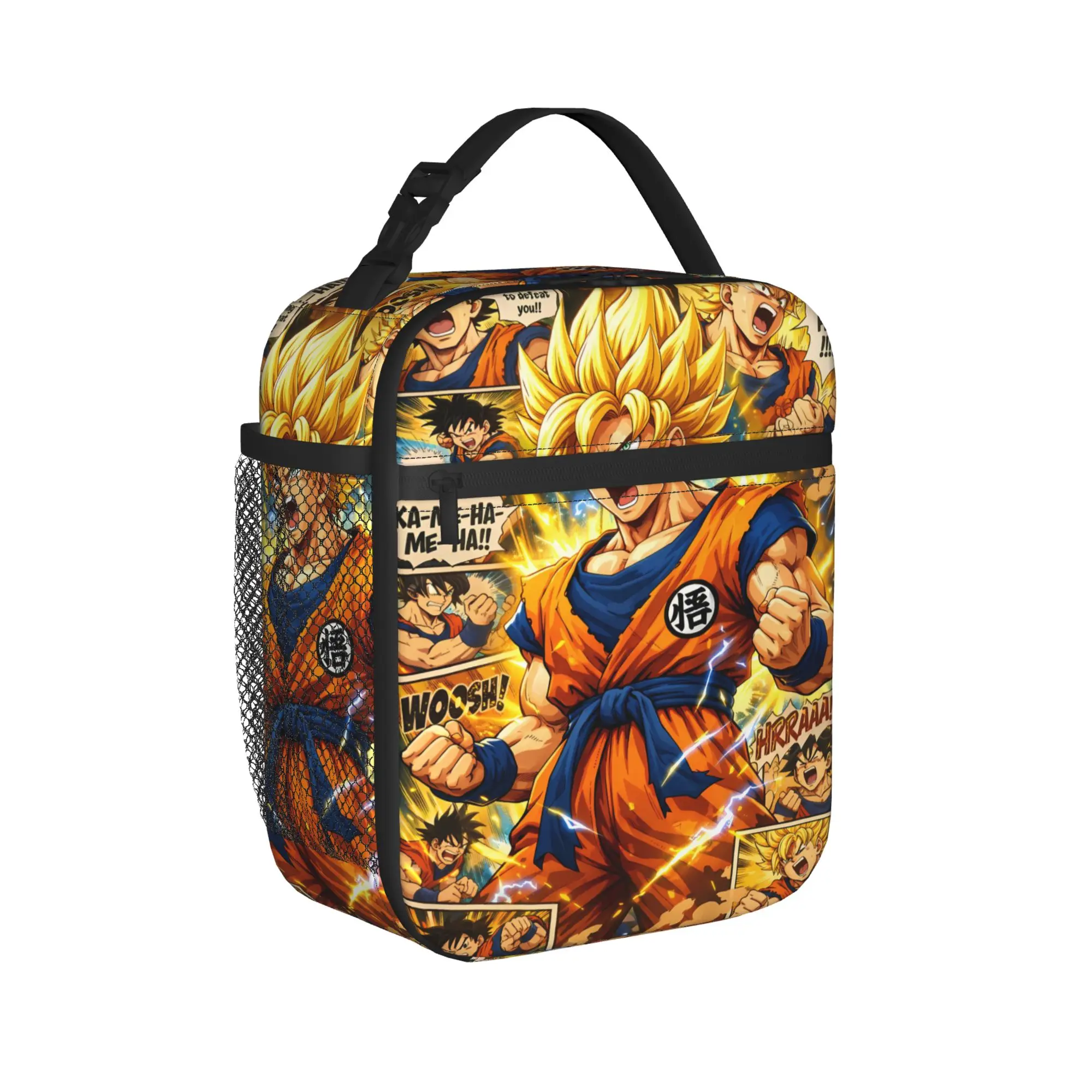 Dragons Ball Anime Song Goku Lunch Bag  Retro Lunch Box For Unisex  Picnic Cooler Bag Oxford Thermal Lunch Bags