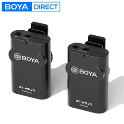 BOYA BY-WM2G Wireless Lapel Microphone for iPhone Smartphone Android PC Laptop GoPro Hero 3+ 4 3 Youtube Recording Streaming