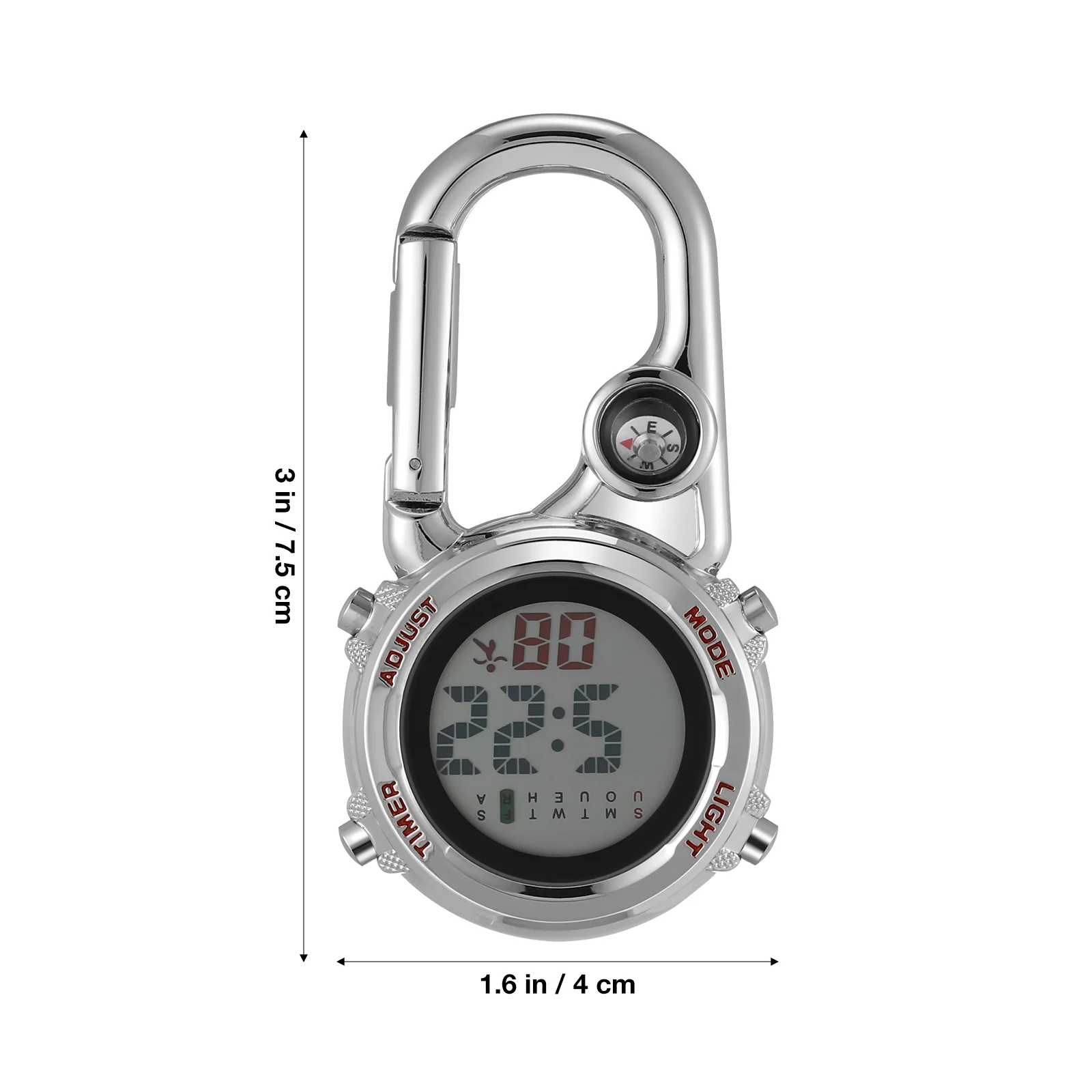 Pocket Watch Camping Digital Carabiner Compass Backpack Climbing Zinc Alloy Outdoor Hanging