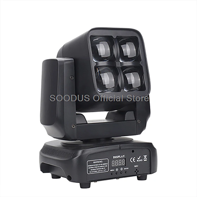 

Lights Dj 4*30W Moving Head Light LED RGBW DMX512 Control For Party Disco Club Light DJ Equipment Stage Effect Lighting Stage