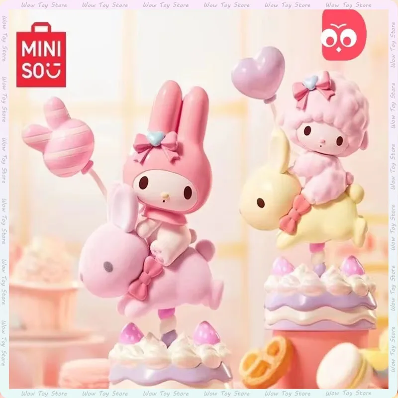 Sanrio Action Figure Mysweetpiano Lamb Melody Sweet Party Doll Garage Kit Ornament Heart Pink Lovely Christmas Gift Kids Toys