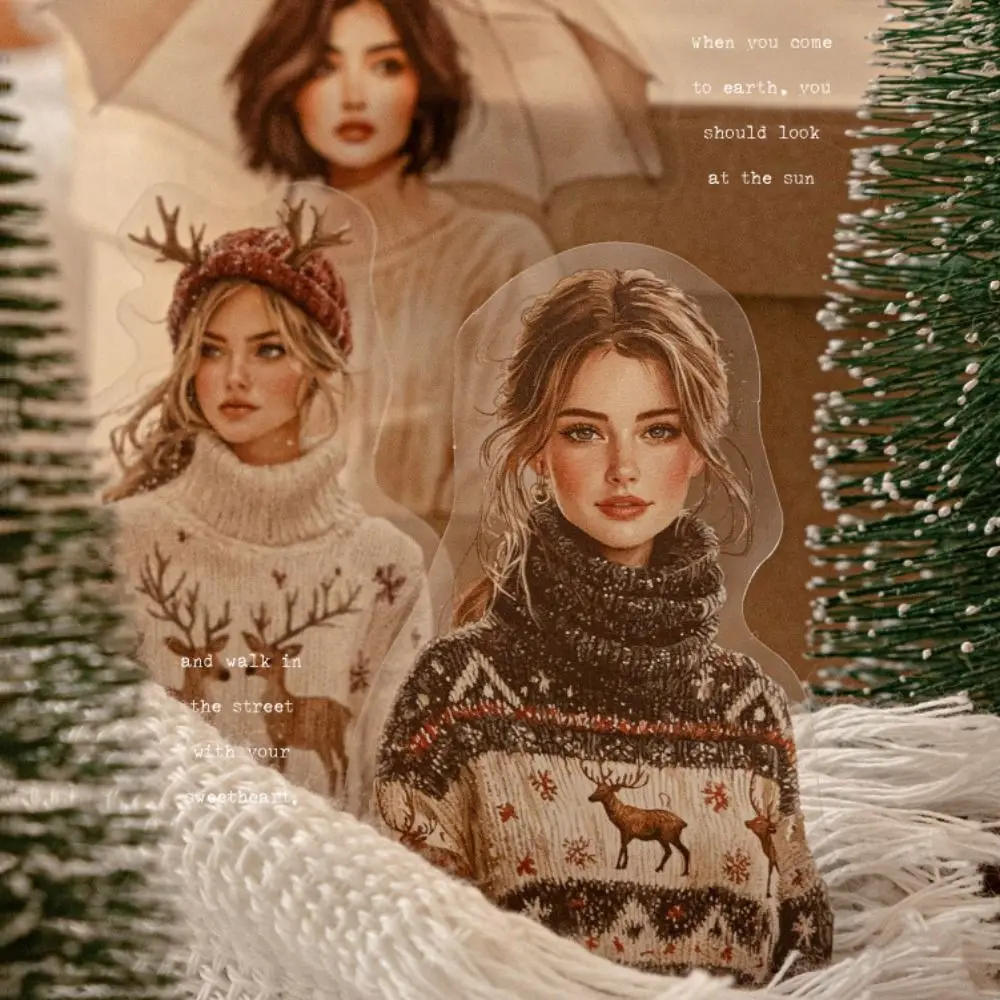 Tema botanico Incontro floreale Adesivi in PET Impermeabile Artigianato fai-da-te Adesivi materiali collage Adesivi rimovibili per decorazioni per diario