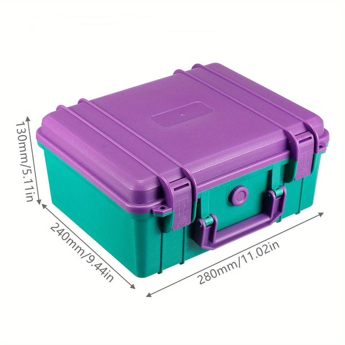 Plastic Tool Case (11.02\'\'x9.45\'\'x5.12\'\')  Multicolor, Protective Sponge Interior Portable Storage Box For Hardware & Instrument